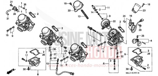 VERGASER (EINZELTEILE) CBR600FW de 1998